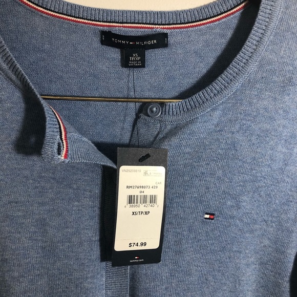 NWT Tommy Hilfiger Essential Tipped Cardigan - Picture 3 of 4